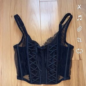 Black Lacey Victoria’s Secret Corset Top